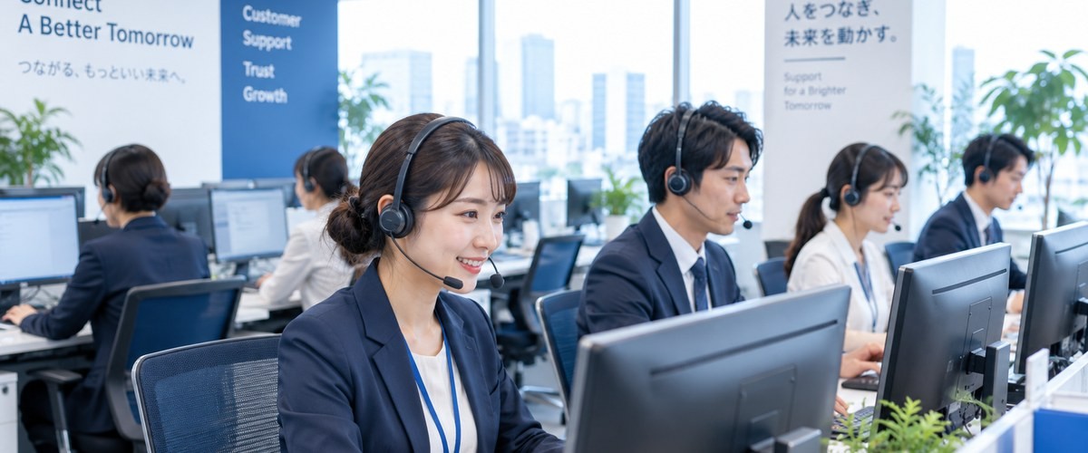 小売業での受電対応事例のイメージ